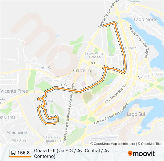 156.8 Bus Line Map