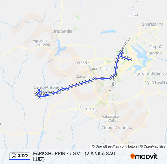 3322 bus Line Map