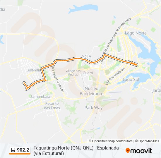 902.2 bus Line Map