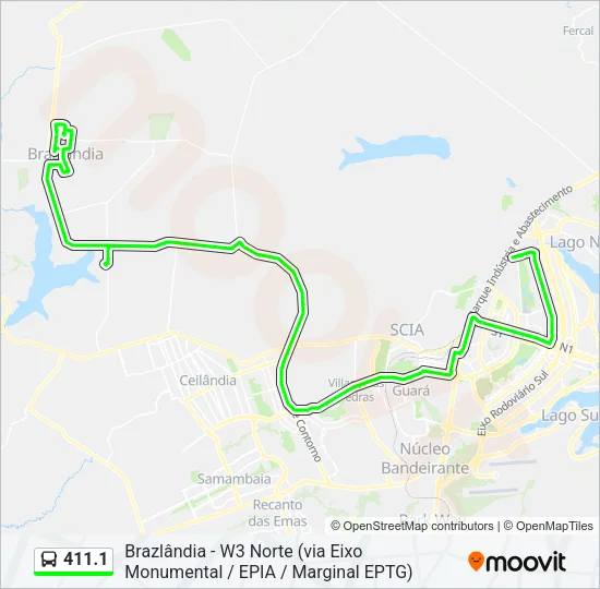 411.1 Bus Line Map