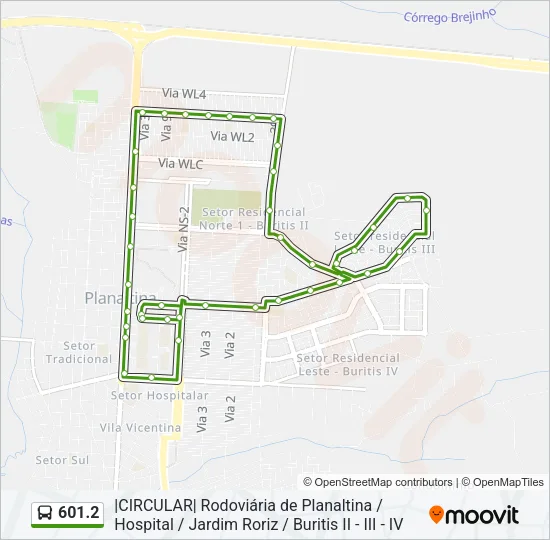 601.2 Bus Line Map