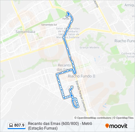 Mapa de 807.9 de autobús