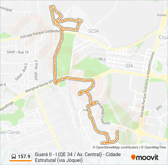157.9 Bus Line Map