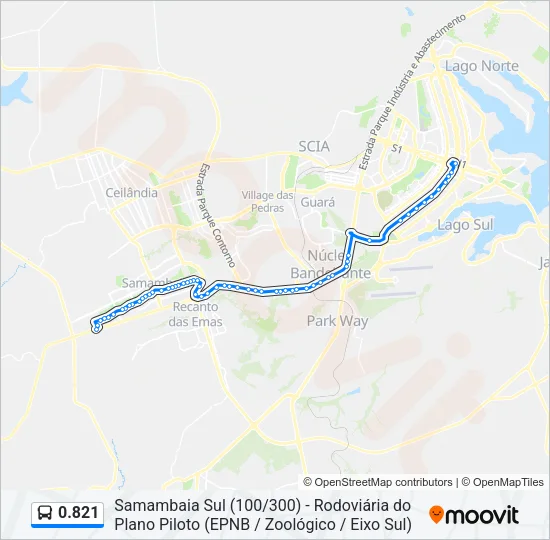0.821 Bus Line Map