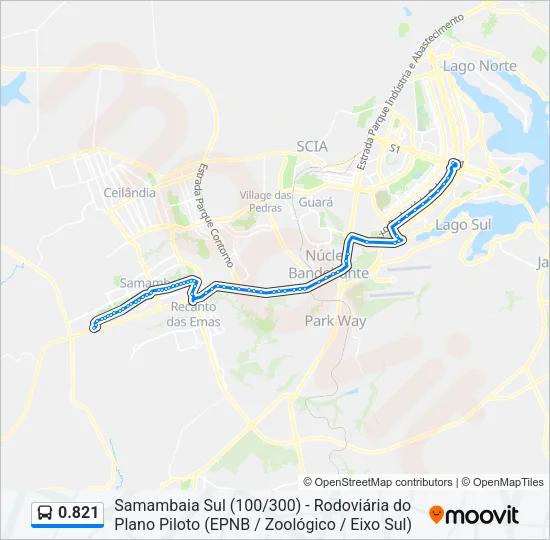 0.821 Bus Line Map