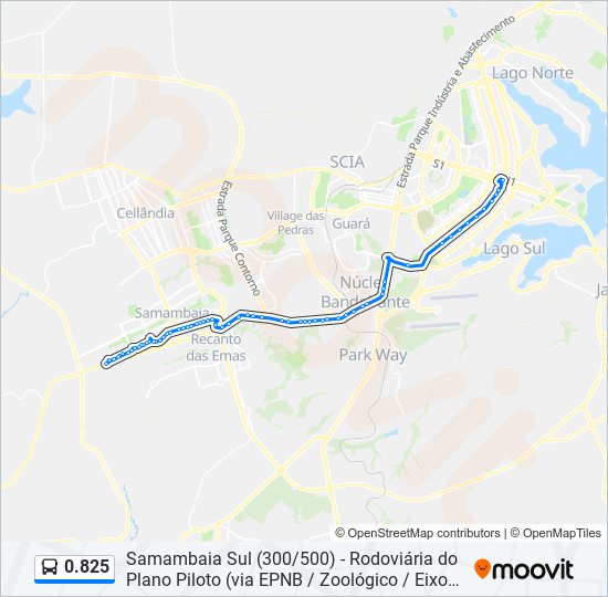 Mapa de 0.825 de autobús