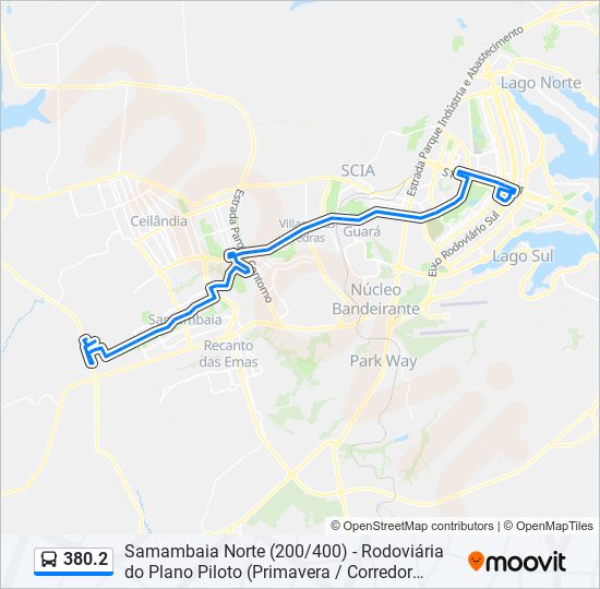 Mapa de 380.2 de autobús