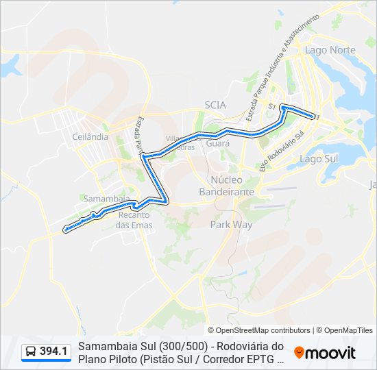 Mapa de 394.1 de autobús