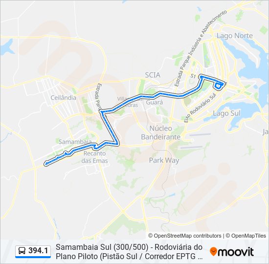 394.1 bus Line Map