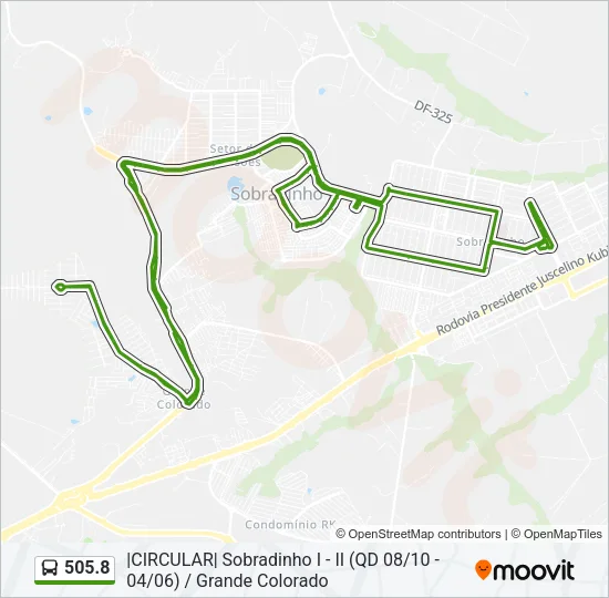 505.8 Bus Line Map