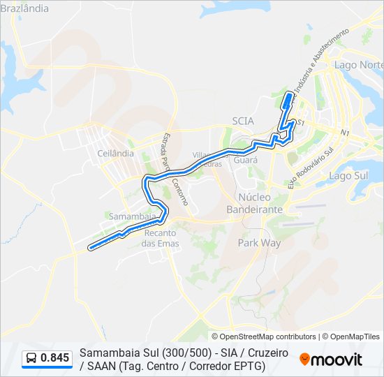 Mapa de 0.845 de autobús