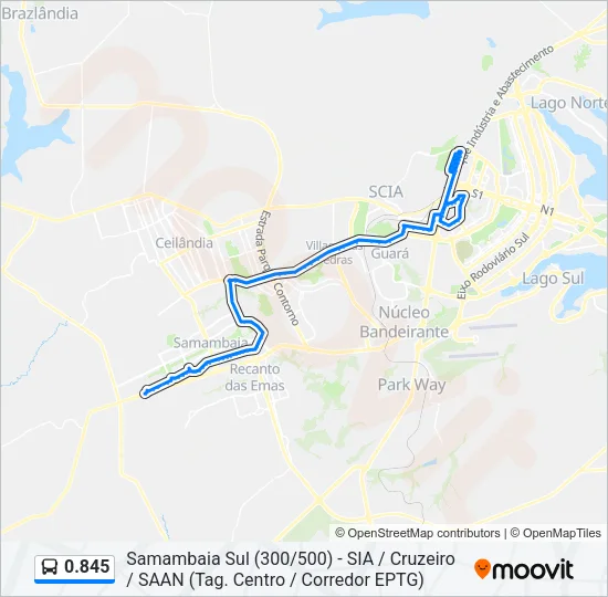 0.845 Bus Line Map