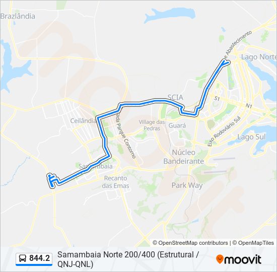 844.2 bus Line Map