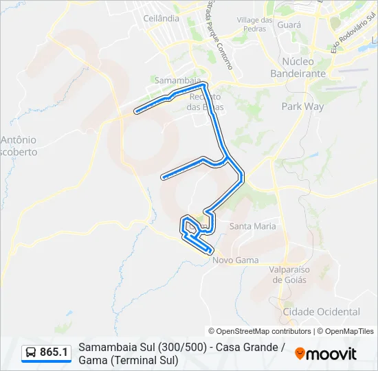 865.1 Bus Line Map