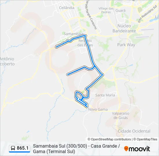865.1 Bus Line Map