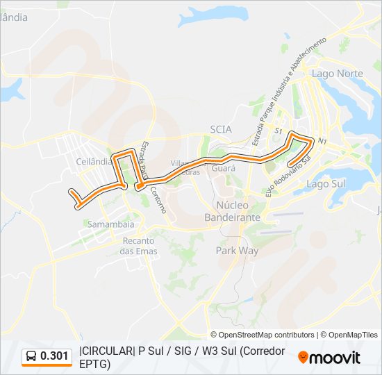 Mapa de 0.301 de autobús