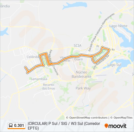 Mapa de 0.301 de autobús