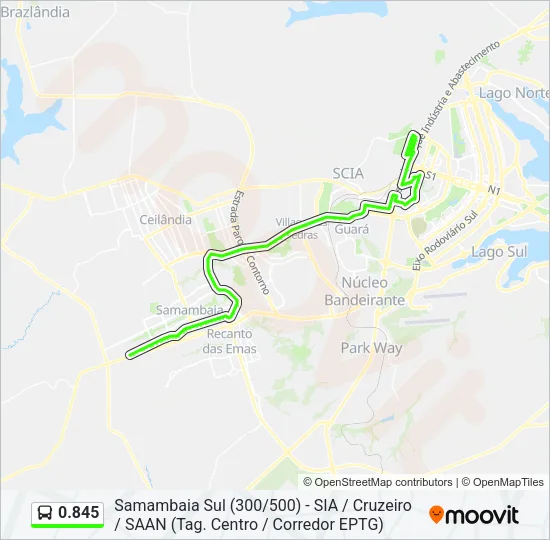 0.845 Bus Line Map