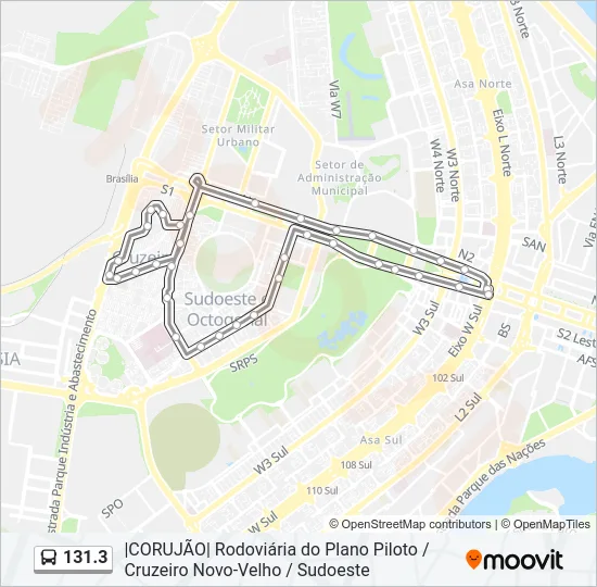 131.3 Bus Line Map