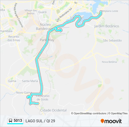 5013 bus Line Map