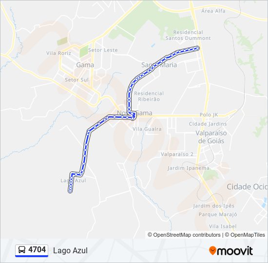 Mapa de 4704 de autobús