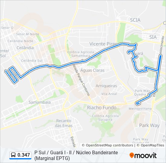 Mapa de 0.347 de autobús