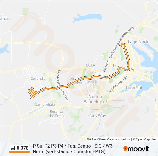 Mapa de 0.378 de autobús