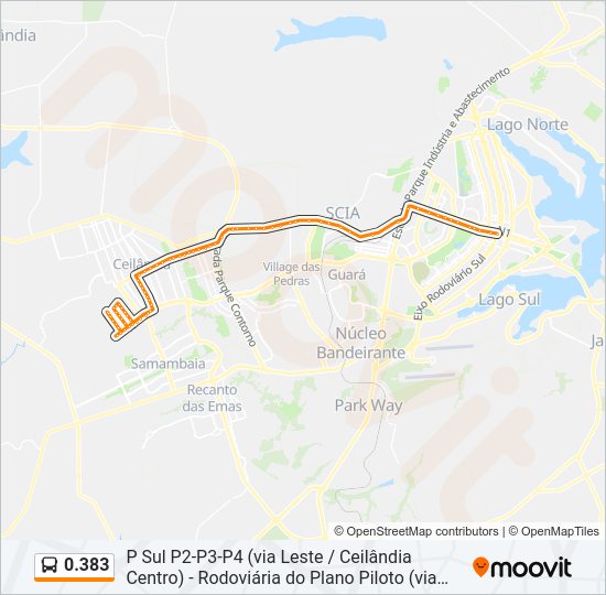 Mapa de 0.383 de autobús