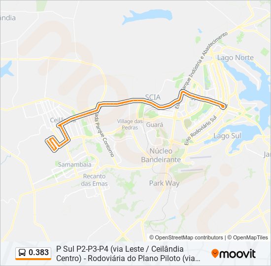 Mapa de 0.383 de autobús