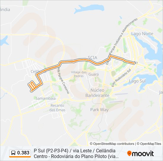 Mapa de 0.383 de autobús