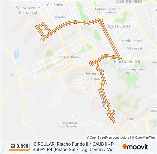 Mapa de 0.898 de autobús