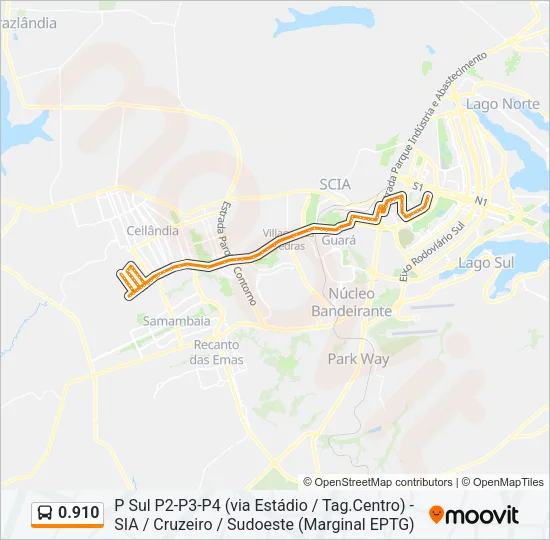 0.910 Bus Line Map