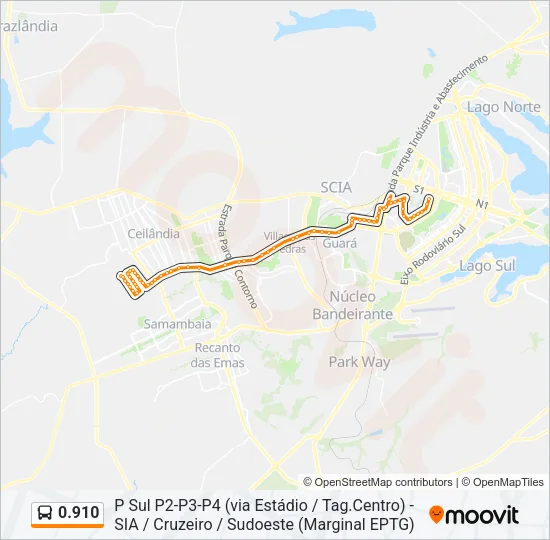 0.910 Bus Line Map
