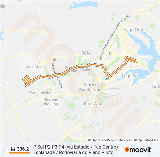 Mapa de 336.2 de autobús