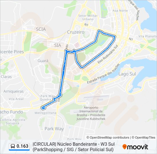 Mapa de 0.163 de autobús