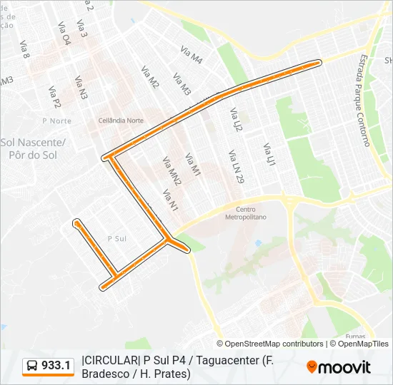 933.1 Bus Line Map
