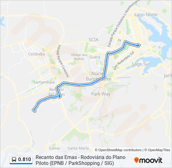 Mapa de 0.810 de autobús