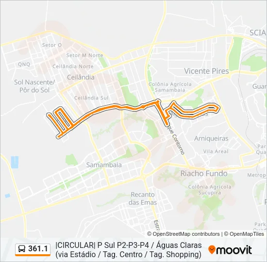 361.1 Bus Line Map