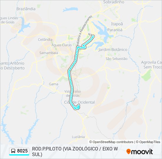 Mapa de 8025 de autobús