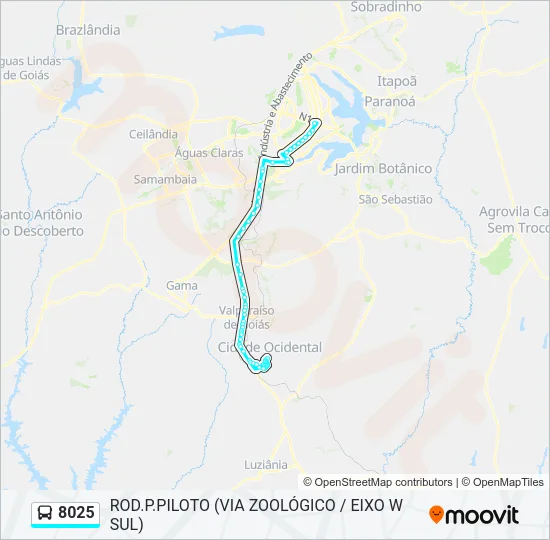 8025 Bus Line Map