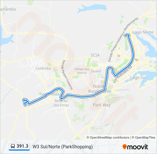 391.3 Bus Line Map