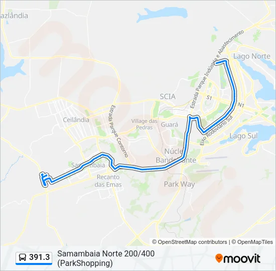 391.3 Bus Line Map