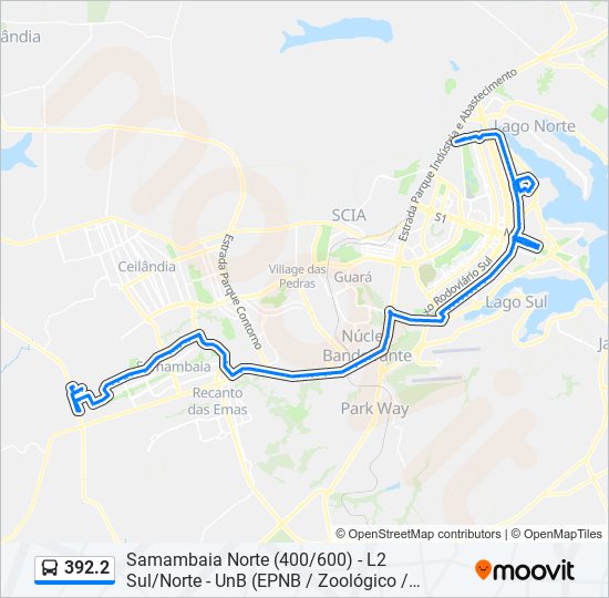 392.2 bus Line Map