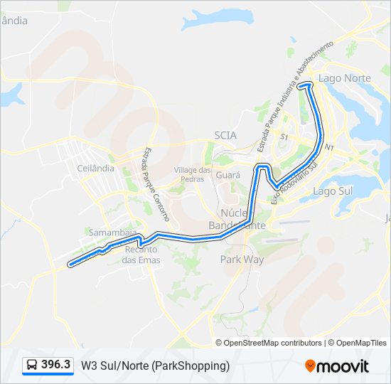 396.3 bus Line Map