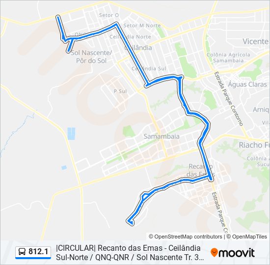 Mapa de 812.1 de autobús