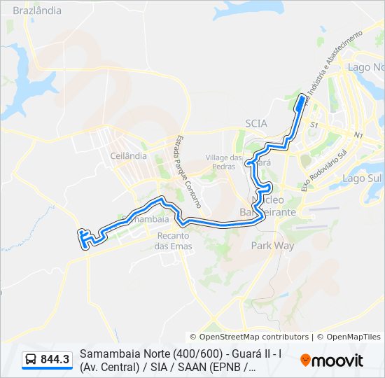 Mapa de 844.3 de autobús