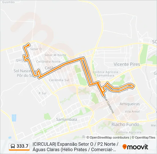333.7 Bus Line Map