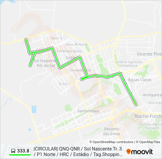 333.8 Bus Line Map