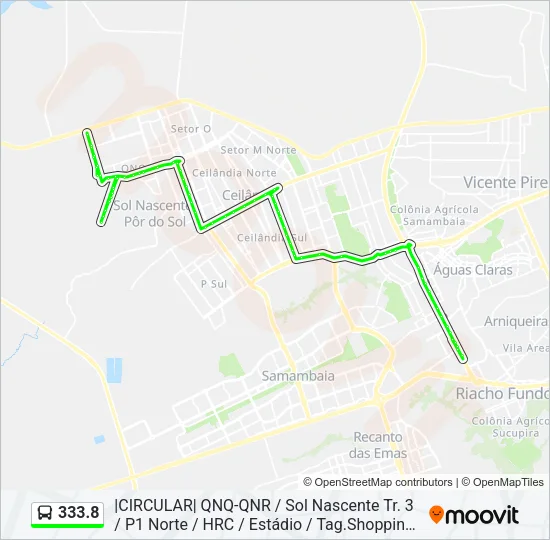 333.8 Bus Line Map