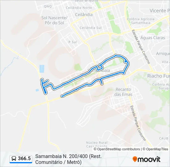366.5 Bus Line Map
